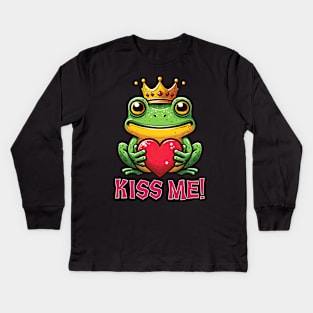 Frog Prince 07 Kids Long Sleeve T-Shirt
